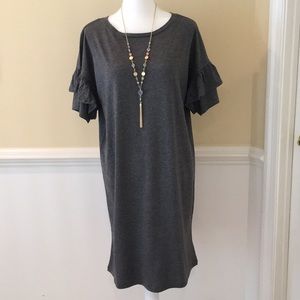 Gap Dark Gray T shirt Dress Size Medium Tall
